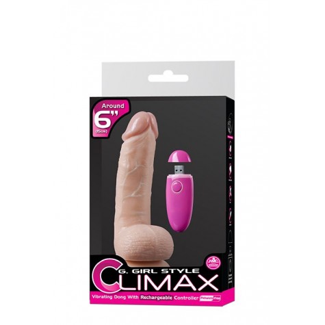 Перезаряжаемый вибратор G-GIRL 6INCH PVC RECHARGEABLE VIBRATOR - 15,2 см.